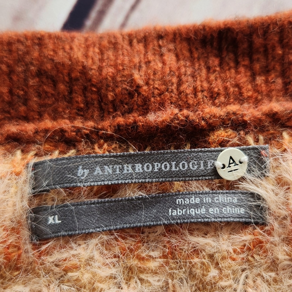 NWT Anthropologie "Vittoria Fair Isle" One Shoulder Sweater Wool Alpaca Blend XL - Picture 8 of 12